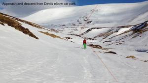 Glas Maol: Caenlochan: Showing a possible ascent from the Devils Elbow approach to Glas Maol Photo: Philip Ebert
